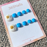 365nails: "smiley daisy" – handmade press-on toenails / pedicure