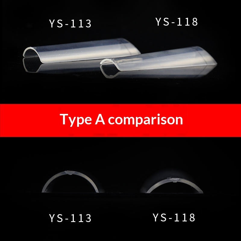 Drama Collection: "No-C Tube Assortment" – No-C-Curve Half-Cover Tube Nail Tips (XL/XXL/XXXL)