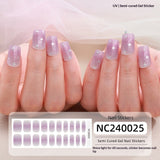 Semi-Cured Gel Nail Strips Soft Pink Gradient Glossy Natural Everyday Wear Set (MOQ=3)
