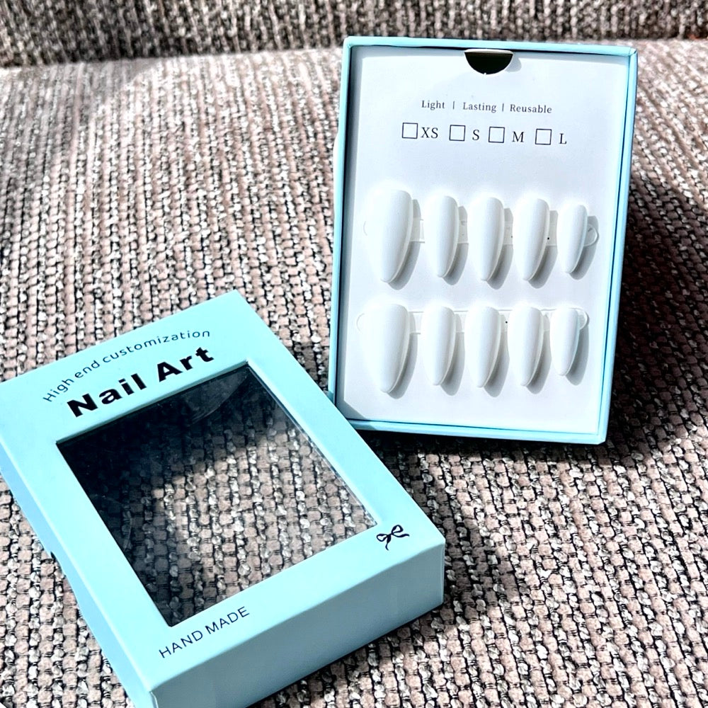 Luxury Foil Logo Window Press On Nail Box (MOQ=10)