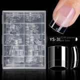 Nail Tips Amazon popular transparent square nail piece 240 pieces boxed short half sticker fake nail manicure press on nails piece