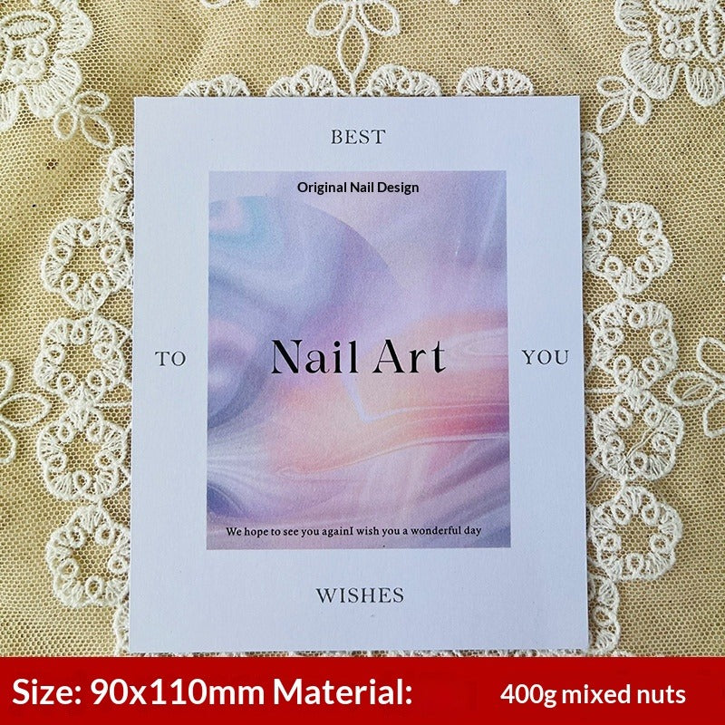 Elegant Floral Display Cards for Press On Nail Sets (MOQ=50)
