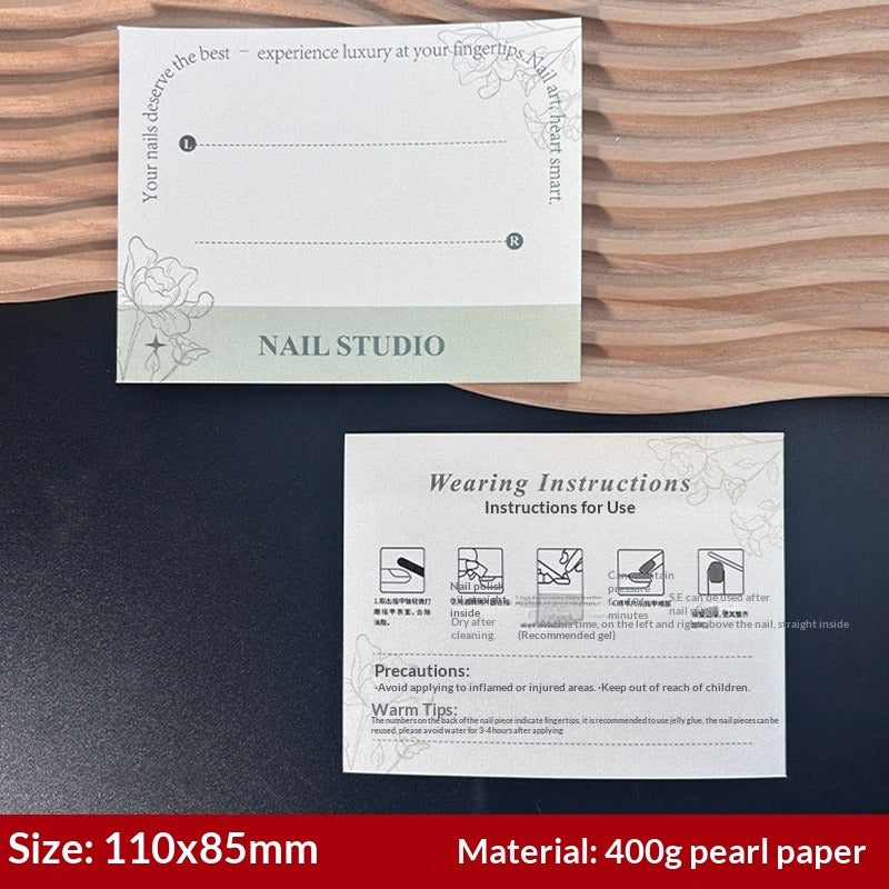 Horizontal Textured Press On Nail Display Cards (MOQ=50)