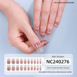 Semi-Cured Gel Nail Strips Sparkle Cat Eye Magnetic Glossy Design (MOQ=3)