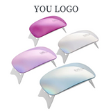 Custom Portable Nail LED Lamp | Foldable Stand | USB Powered | 30/60s Timer | Lightweight Quick Cure (Multi-Colors)