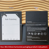 Custom Printed Display Cards for Press On Nail Packaging (MOQ=50)