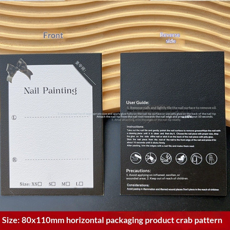 Custom Printed Display Cards for Press On Nail Packaging (MOQ=50)