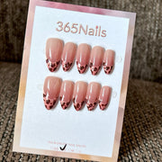 Rose Leopard - Pink Animal Print French Press-On Nails