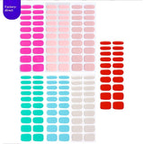 Semi-Cured Gel Nail Strips Solid Color Glossy Classic Design (MOQ=3)