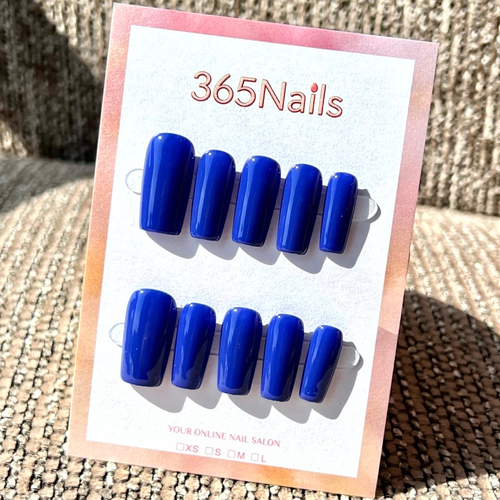 "Structured Medium Square" - Solid Color Handmade Nails (20 Colors Available)