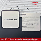 Pearl Finish Display Cards for Handmade Press On Nails (MOQ=50)