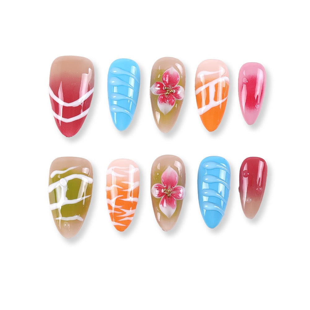 365Nails Jelly Candy Floral Line Press-On Nails
