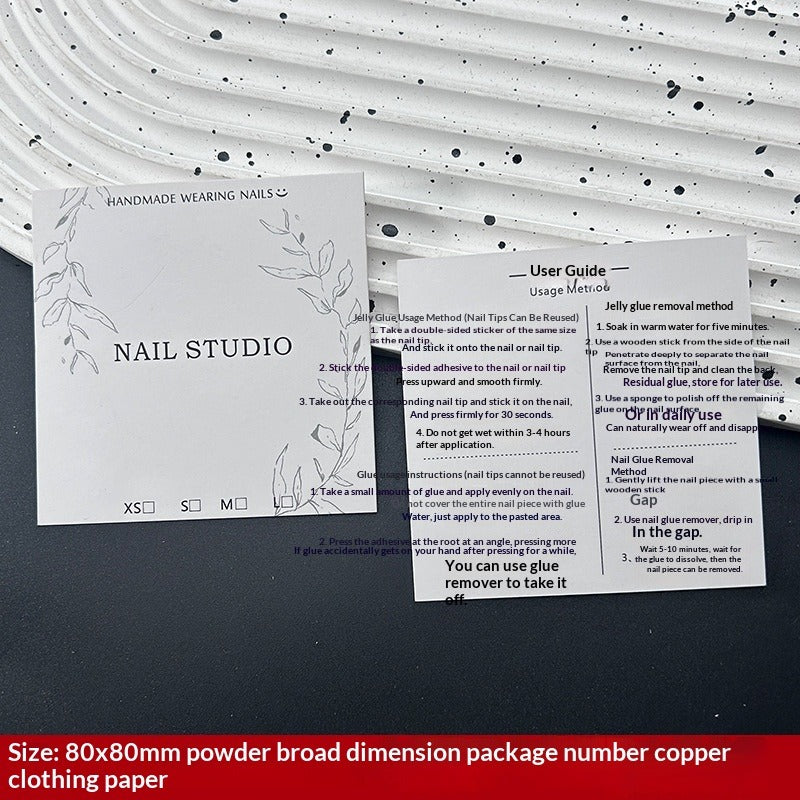 Classic White Display Cards for Press On Nail Sets (MOQ=50)