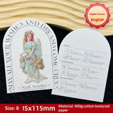 Embossed Cotton Paper Display Cards for Press On Nails (MOQ=50)