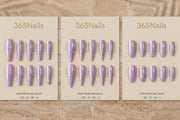 "Shimmering Lilac" - Glitter Handmade Nails (3 Shapes Available)