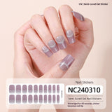 Semi-Cured Gel Nail Strips Sparkle Spotlight Cat Eye Glow Effect (MOQ=3)