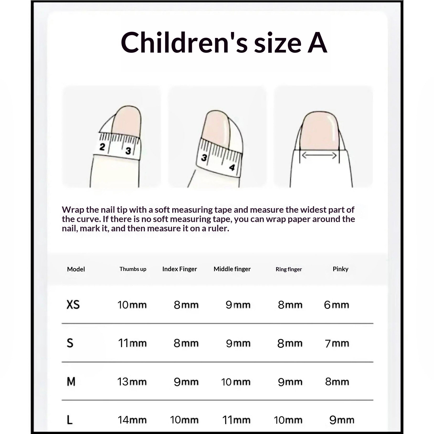 365nails: "edgy sweet bear" – short round handmade kids press-on nails