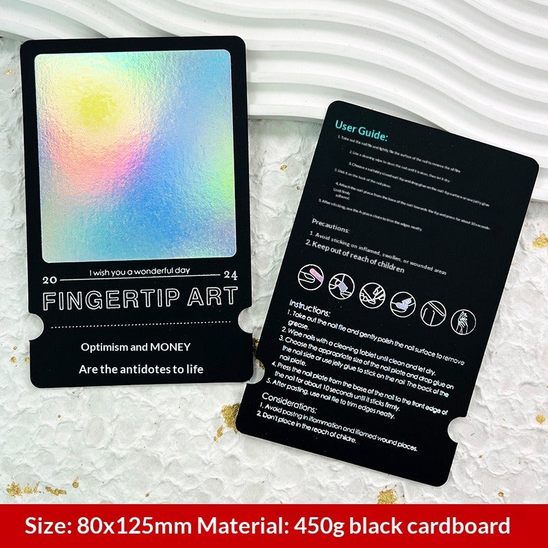 Custom Printed Display Cards for Press On Nail Packaging (MOQ=50)