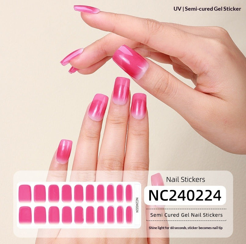 Semi-Cured Gel Nail Strips French Holiday Christmas Halloween Mix Designs (MOQ=3)