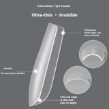 Nail Tips Nail plate with scale line Flat nail, boxed transparent and seamless full sticker Removable and wearable fake nail patch