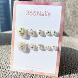365nails: "starry glitter confetti" – handmade press-on toenails / pedicure