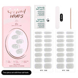 Semi-Cured Gel Nail Strips Pure Solid Glitter Glossy Design (MOQ=3)