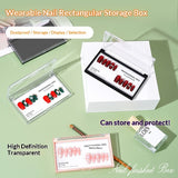 Clear Rectangular Press On Nail Display Case