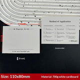 Minimal White Display Cards for Handmade Press On Nails (MOQ=50)
