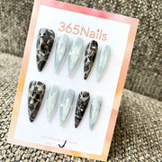 Gothic Wild: "Véu de Serpente" – Unhas Postiças Stiletto Longas