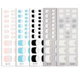 Semi-Cured Gel Nail Strips French Style Toe Nails Clean Glossy Set (MOQ=3)