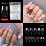 Nail Tips New French press on nails piece,  half sticker full sticker fake nail nail patch extended press on nails piece