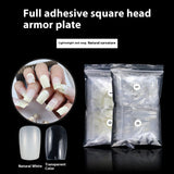 Nail Tips press on nails square stickers 500 pieces in bags, light and short, press on nails transparent fake nail patch manicure