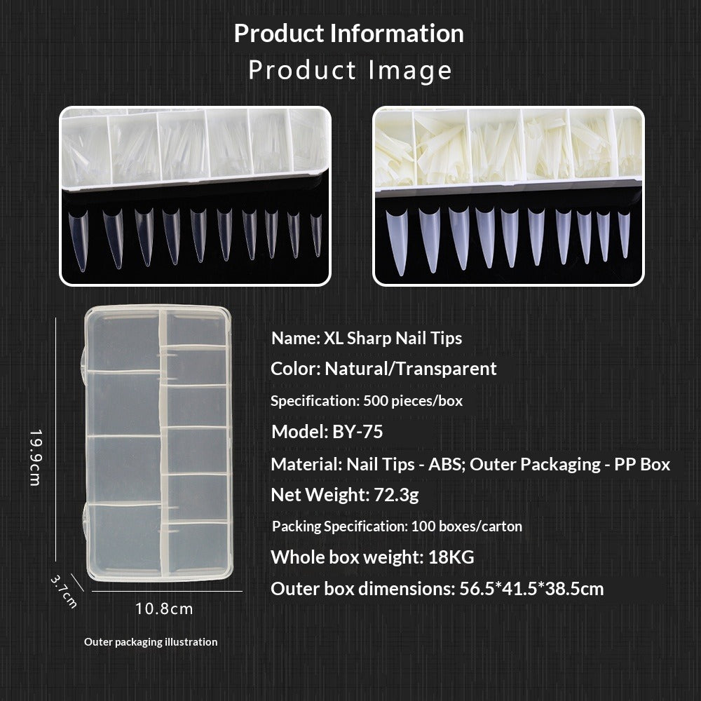 Drama Collection: "XL Pointed" – Extra Long Pointed Nail Tips