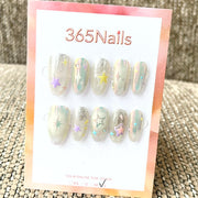 365nails：星光夢境 — 珠光虹彩 3D 星星 手工製 棺材形 穿戴甲