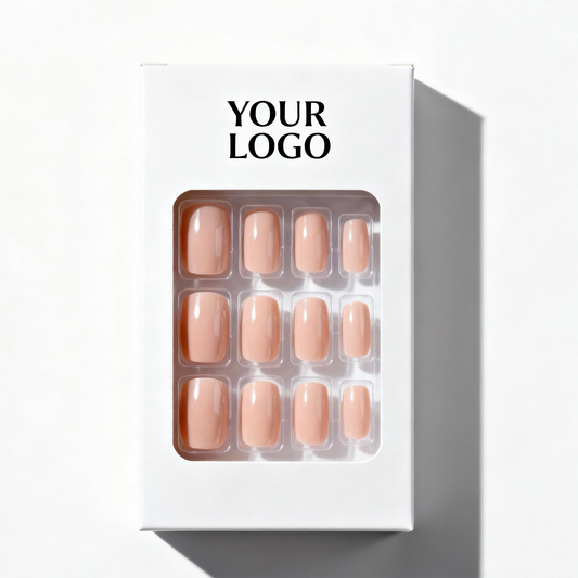 Custom Press-On Nail Packaging Boxes with Plastic Inner Tray (MOQ 1,000)