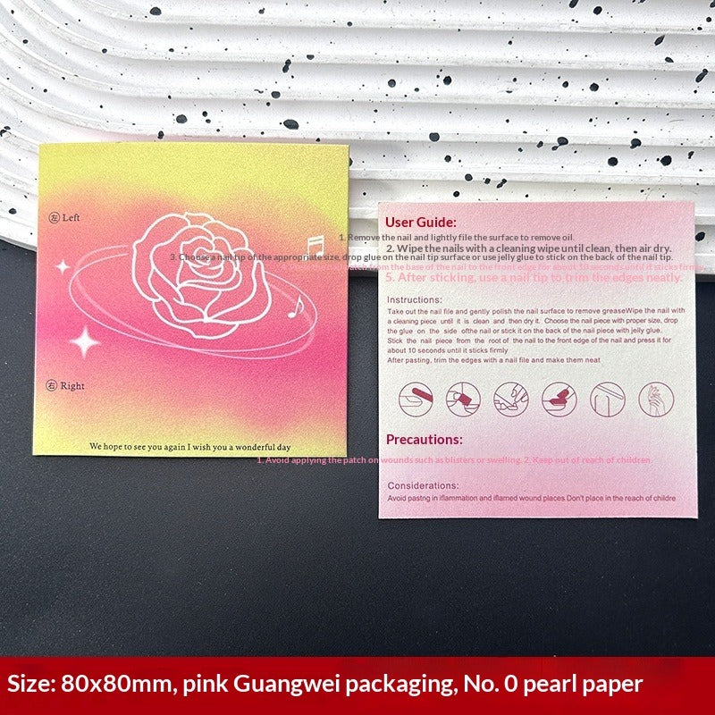 Pearl Finish Display Cards for Handmade Press On Nails (MOQ=50)