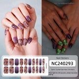 Semi-Cured Gel Nail Strips Christmas Glow Snowflake Festive Glossy Set (MOQ=3)