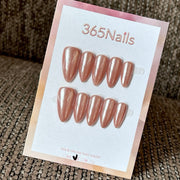 Rose Mirror - Rose Gold Oval Press-On Nails