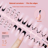Nail Tips hot-selling French wearable manicure 30 pieces, whole bulk detachable wearable nail seamless fake nail patch