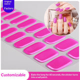 Semi-Cured Gel Nail Strips Pure Color Vibrant Multi-Shade Glossy Set (MOQ=3)