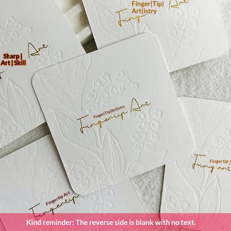 Embossed Cotton Paper Display Cards for Press On Nails (MOQ=50)