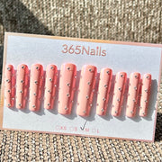 365nails: "Blush Crystal Sprinkle" – All-Over Rhinestone Embellished Pink Press-On Nails
