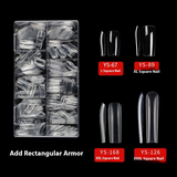 Nail Tips nail piece Square nail Transparent extended flat head Fake nail Nail art patch Full half sticker Dual-purpose nail art shop special