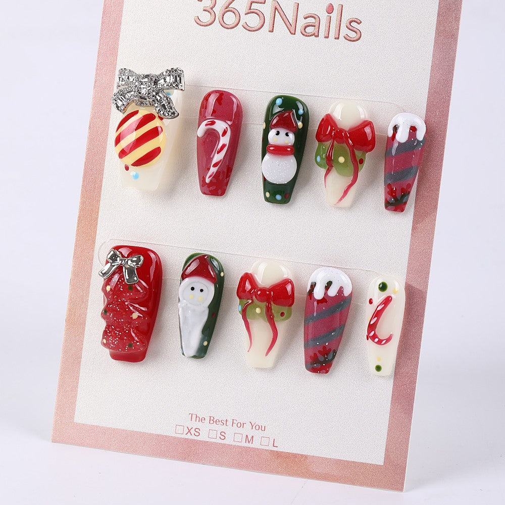 365Nails Ribbon & Candy Christmas Stiletto Mix Set