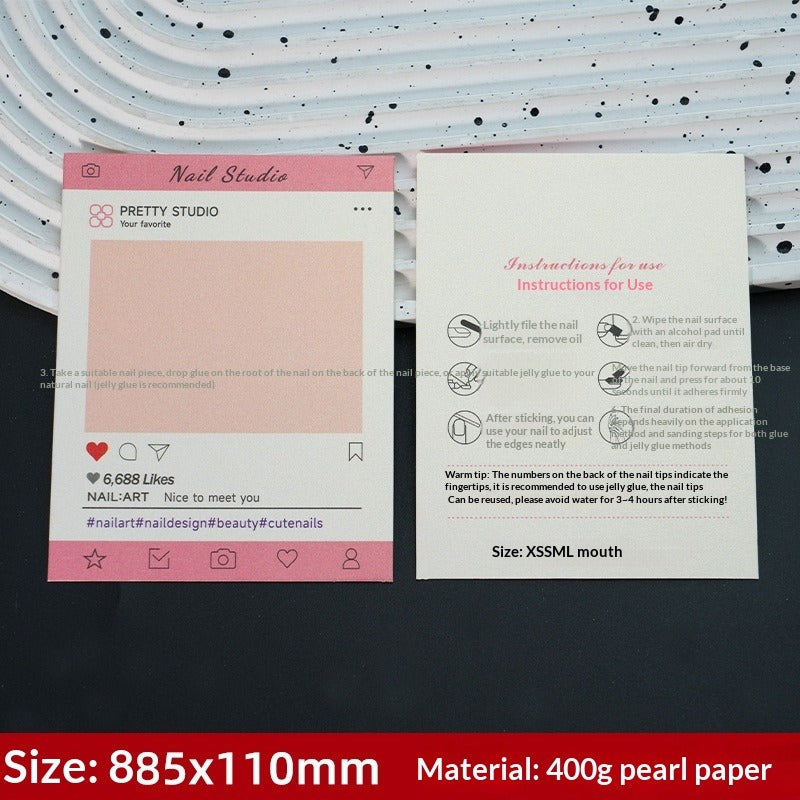 Custom Printed Display Cards for Press On Nail Packaging (MOQ=50)