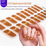 Semi-Cured Gel Nail Strips Sparkle Spotlight Cat Eye Glow Effect (MOQ=3)