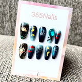 365nails: "Demon Slayer Mitsuri Kanroji" – Handmade short Trapezoid Press-On Nails