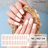 Semi-Cured Gel Nail Strips Solid Pearl Minimal Glossy Design (MOQ=3)