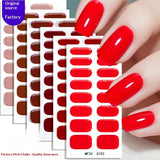 Semi-Cured Gel Nail Strips Minimal Solid Japanese Style (MOQ=3)