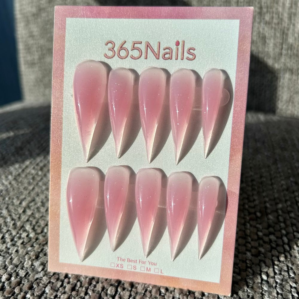 Peach Jelly Dragon Claw Stiletto Nude Pink Premium Handmade Dragon Nails